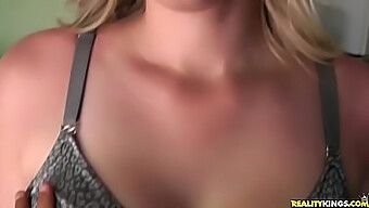 Pov Street Job With A Busty Babe Giving A Blowjob